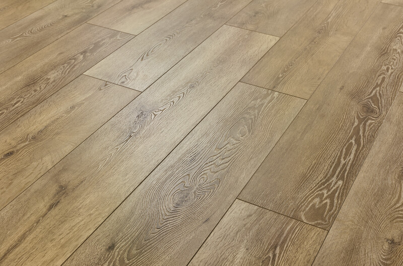 Close up of a wide plank solid hardwood floor